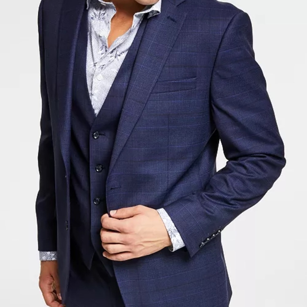 Bar iii blue 3 piece suit